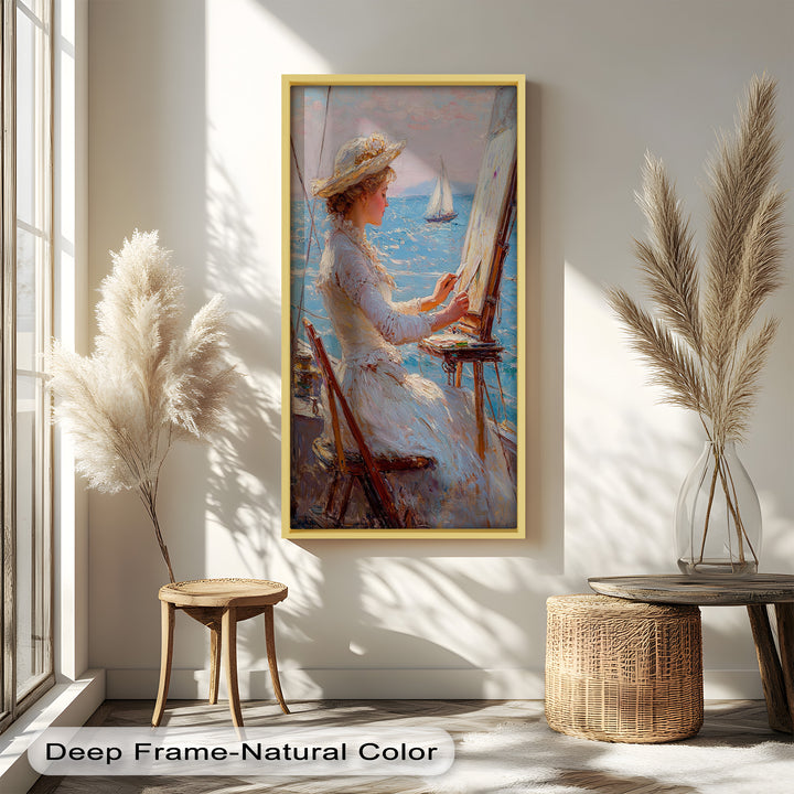 Seaside Muse – Impressionist Oil Painting