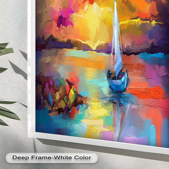 Ambesonne Head Scarf – Vibrant Seascape Oil Painting