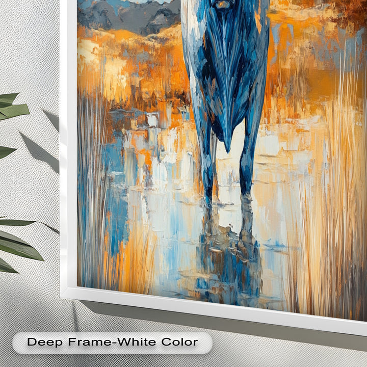 Blue Desert Bull – Animal Oil Painting