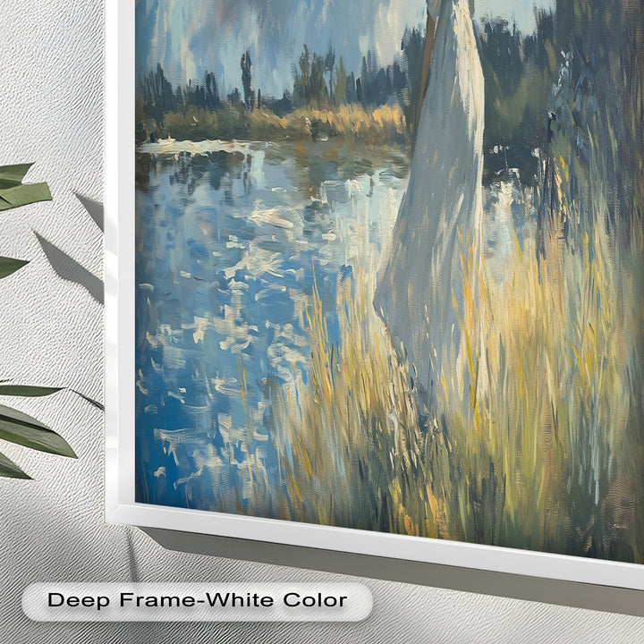 Lady by the River – Impressionist Oil Painting