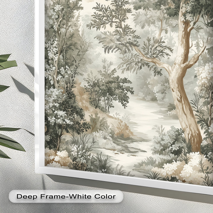 Antique Nature Wall Art-Forest Landscape Oil Paintin