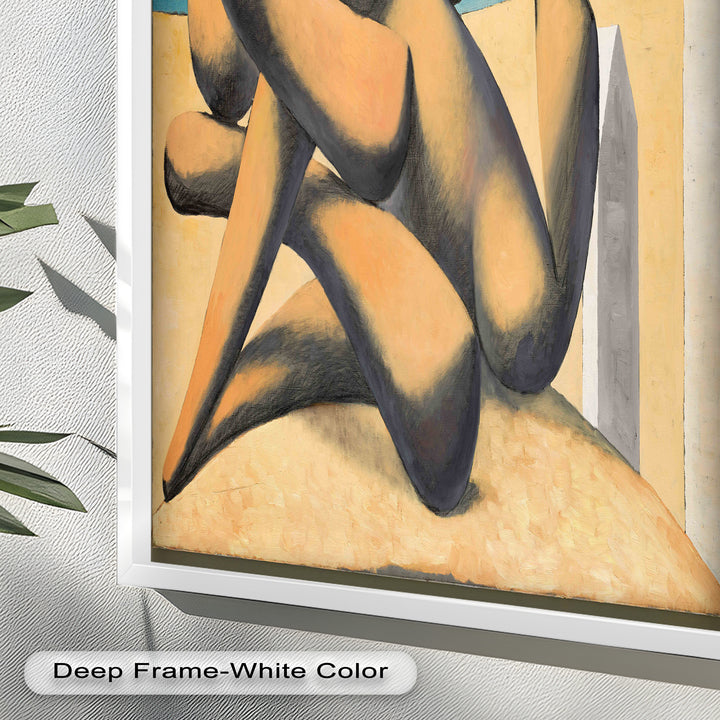 Lovers by the Sea – Abstract Embrace Picasso Oil Painting
