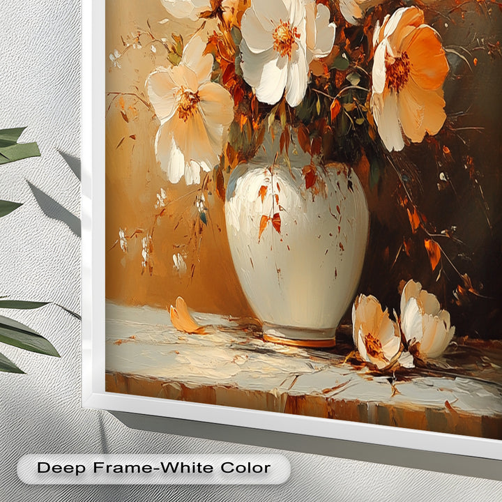 Warm Floral Arrangement – Flower Vase Oil Paintings