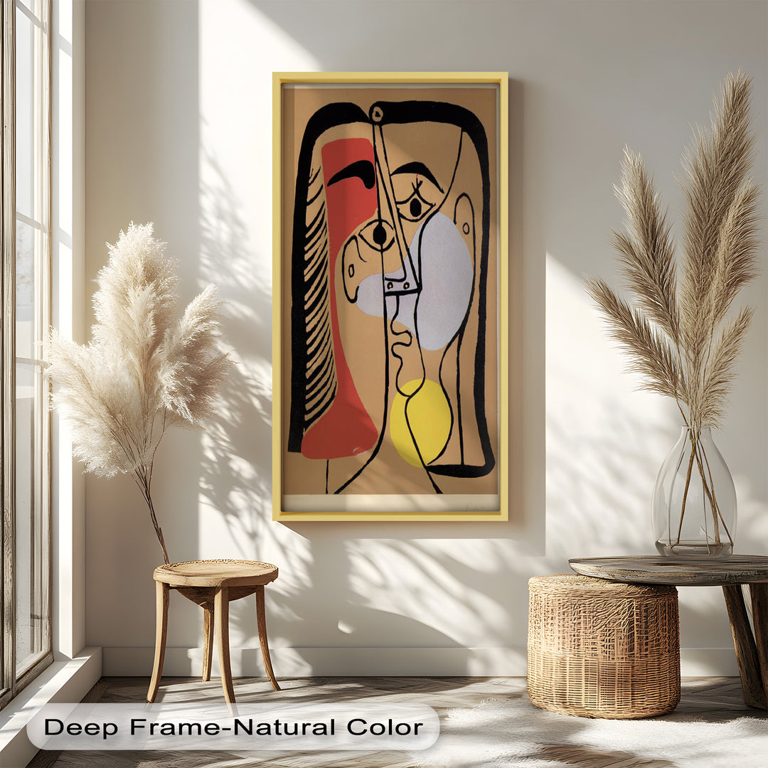 Geometric Gaze – Abstract Dual-Faced Portrait Picasso Oil Painting