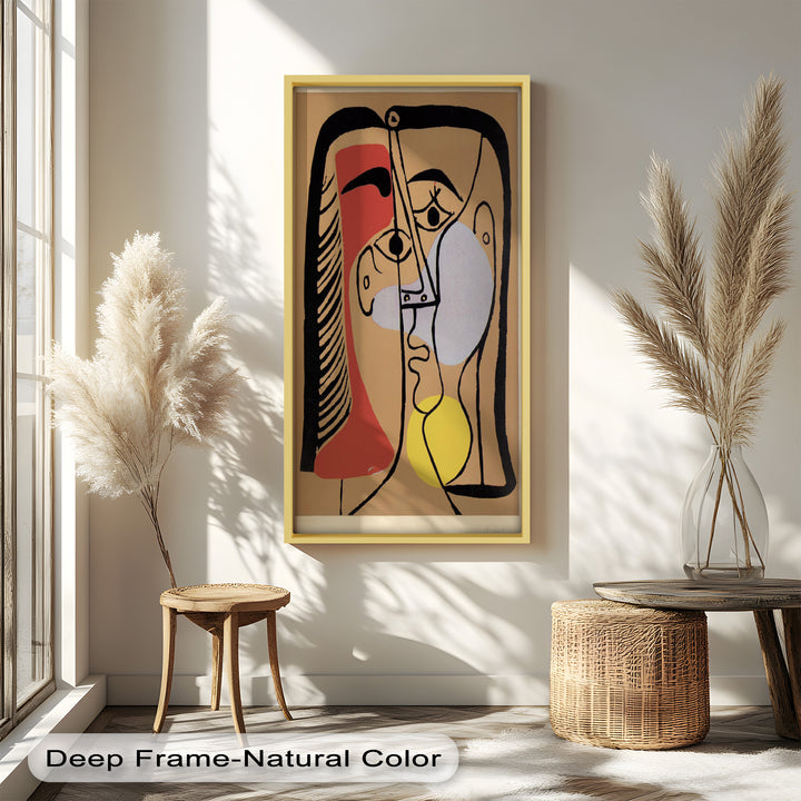 Geometric Gaze – Abstract Dual-Faced Portrait Picasso Oil Painting