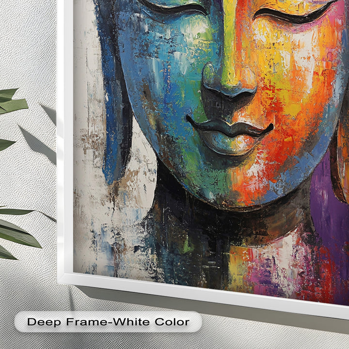 Colorful Buddha Wall Art – Religious Oil Painting