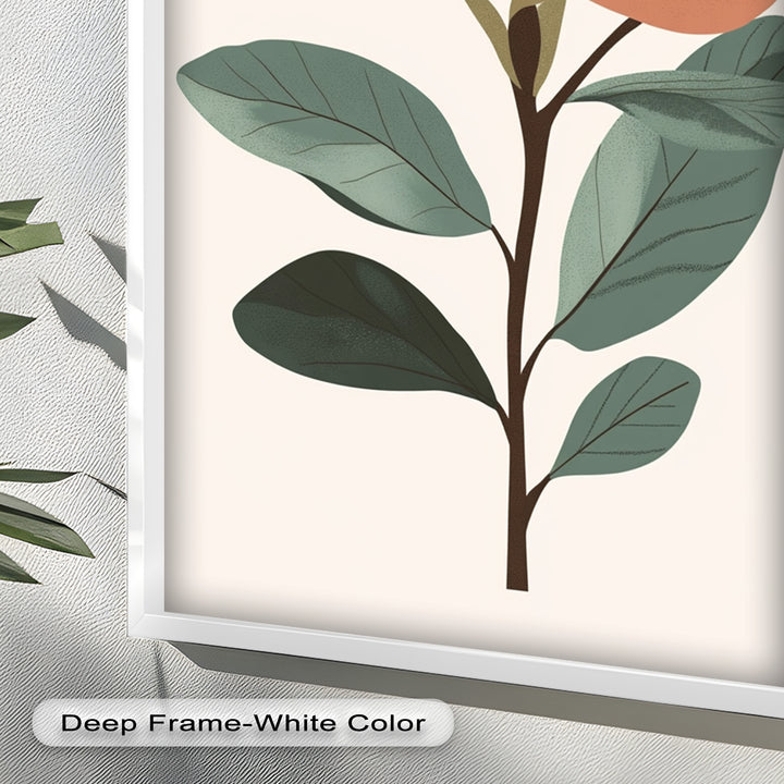 Minimal Magnolia – Elegantes botanisches Ölgemälde