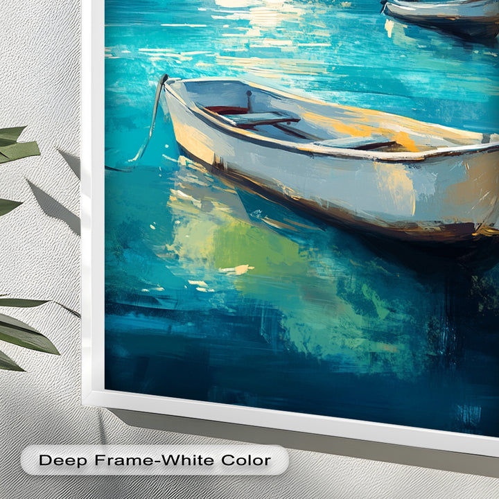Still Waters at Sea – Boat Oil Painting
