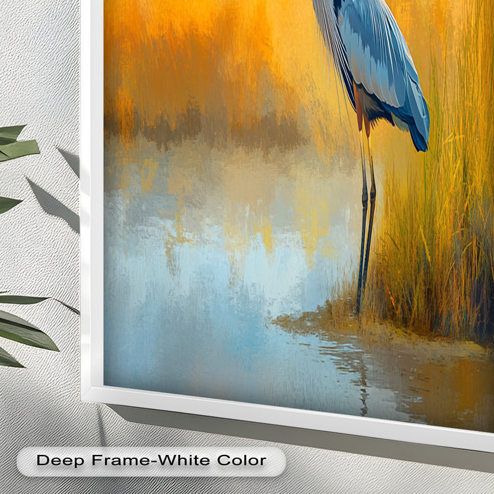 Blue Heron by Autumn Marsh – Animal Oil Painting