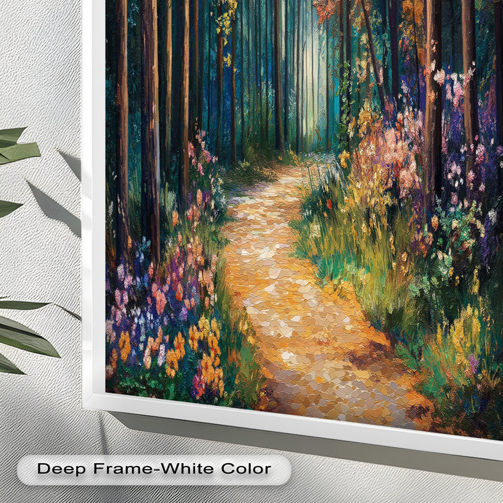 Colored Autumn Forest – Vibrant Oil Painting