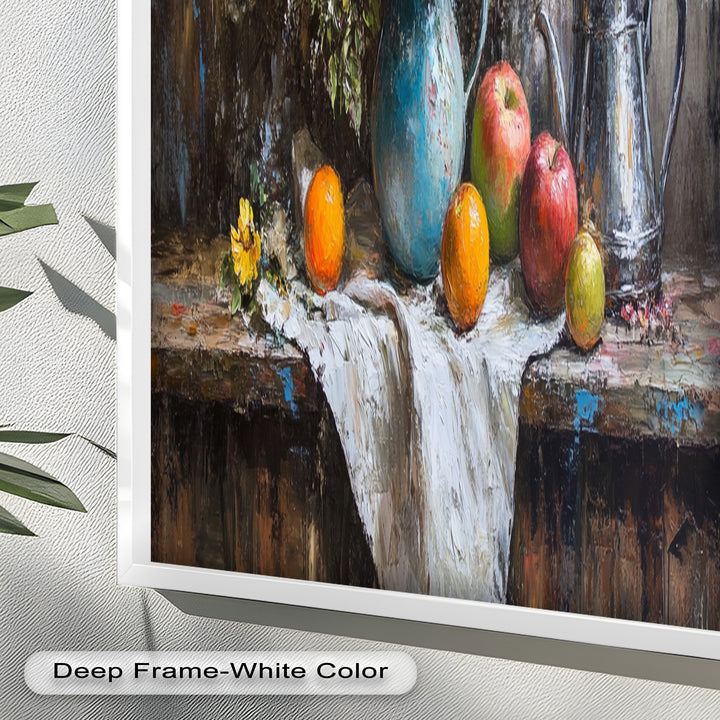 Vintage Floral & Fruit  – Still Life Art Oil Painting