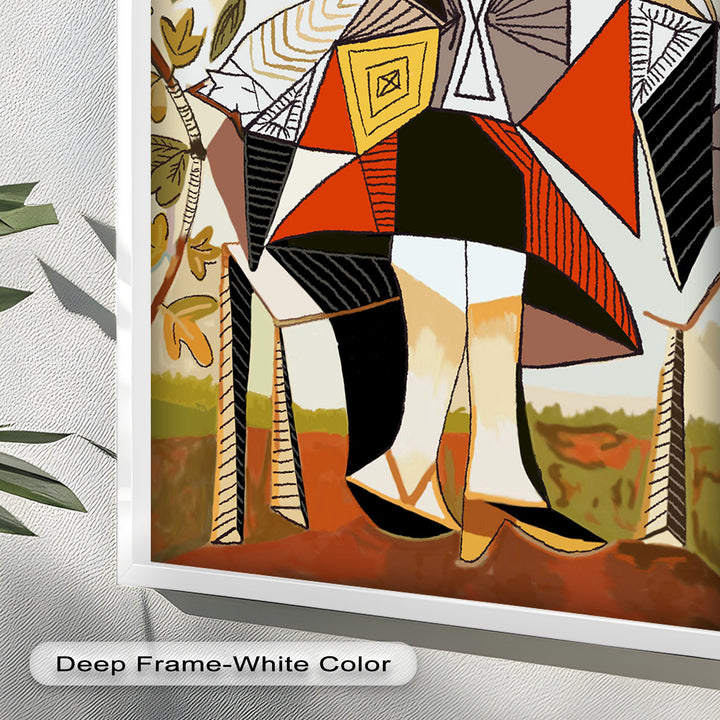 Queen Among Leaves – Picasso Style Cubist Oil Painting