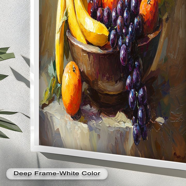 Banana & Grape Fruit Art – Kitchen Wall Oil Painting