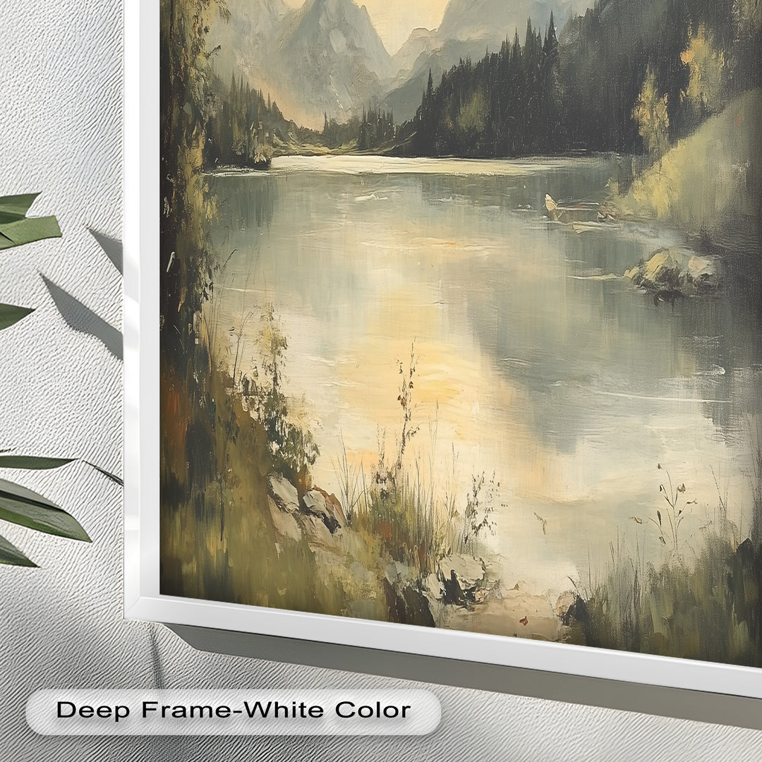 Vintage Wild River – Landscape Oil Painting