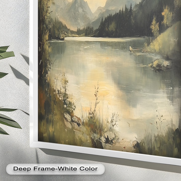 Vintage Wild River – Landscape Oil Painting