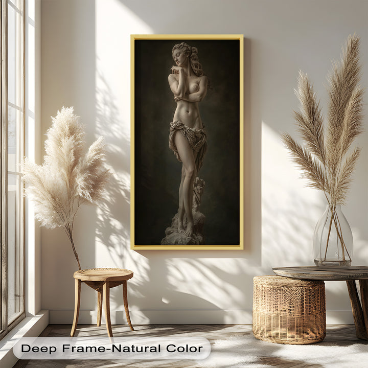 Marble Muse – Classical Nude Oil Painting