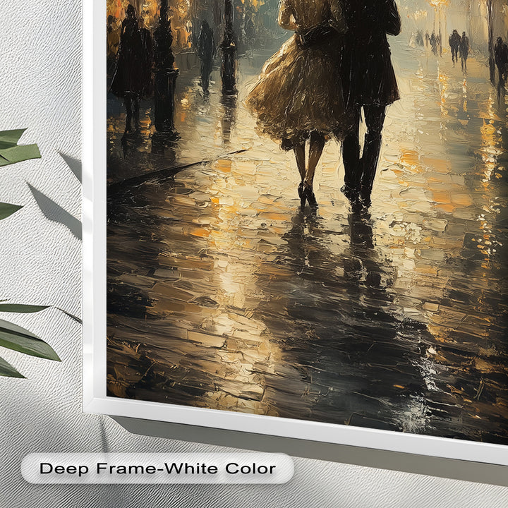 Romantic Couple in Evening Light - Love Oil Painting