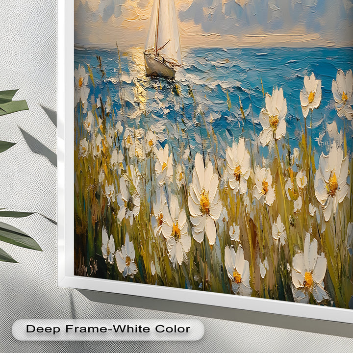 Sailing into Serenity – Framed Oil Painting