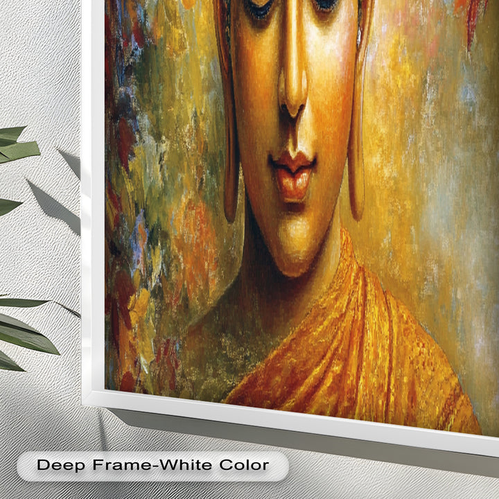 Buddha Portrait Wall Art – Framed Oil Painting