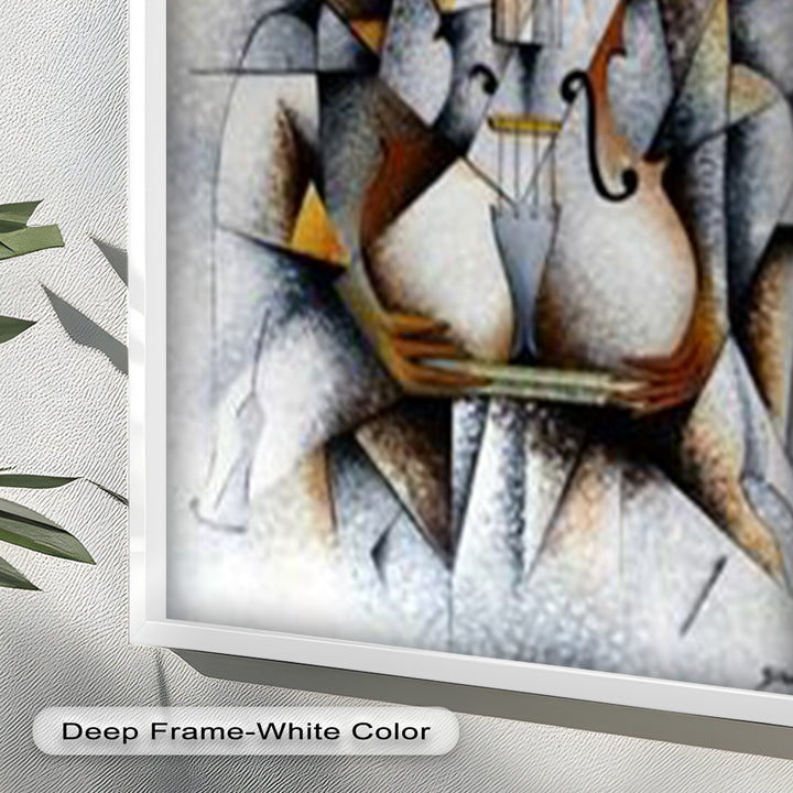 Cubist Harmony – Abstract Nude with Violin Motif Picasso Oil Painting