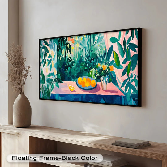 The darkest area accentuates the beauty of the Lemon Light still life oil painting artwork, highlighting the vibrant colors and fresh composition.