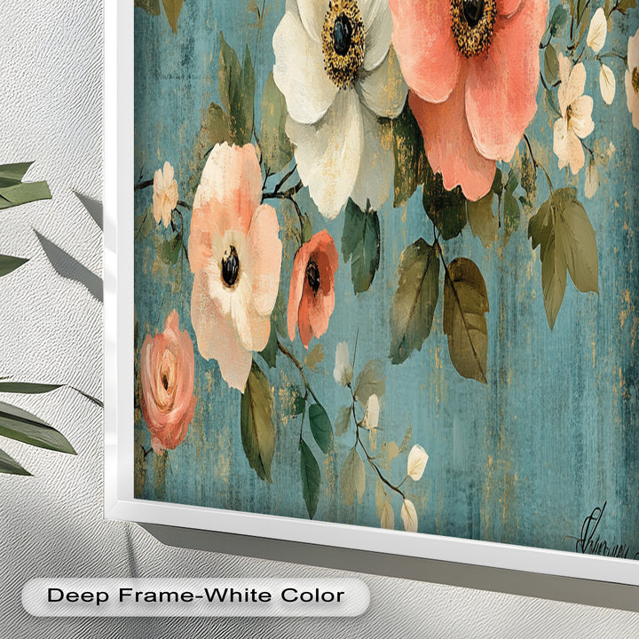 Vintage Bloom – Elegant Floral Oil Painting