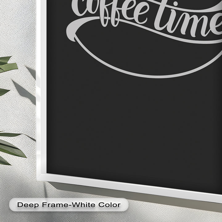 Modern Coffee Time Typography – Minimalist Oil Painting
