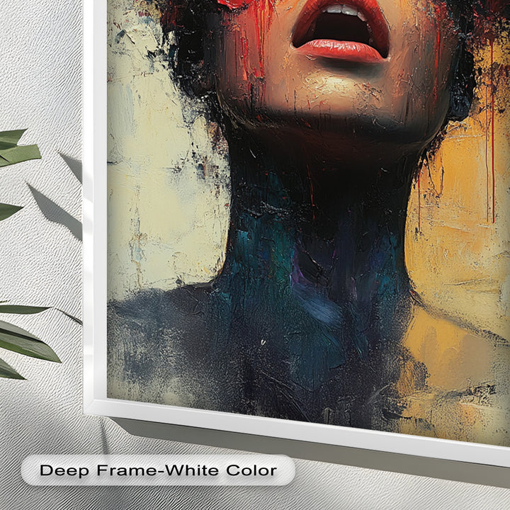 Inferno Within – Fiery Emotional Expression Abstract Oil Painting