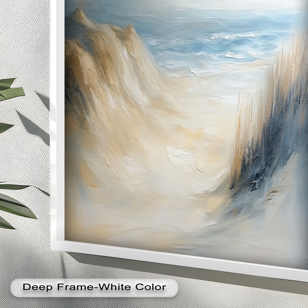 Coastal Beach Seagulls – Tranquil Seascape Oil Painting