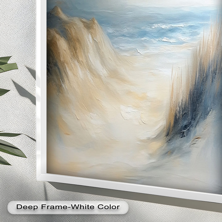 Coastal Beach Seagulls – Tranquil Seascape Oil Painting