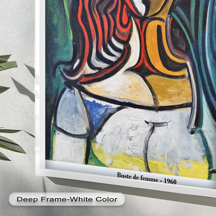 Dual Gaze – Buste de Femme Inspired Picasso Oil Painting