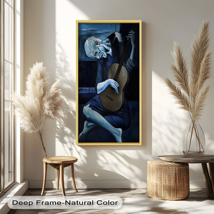 Melancholy Strings – Blue Period Picasso Oil Painting