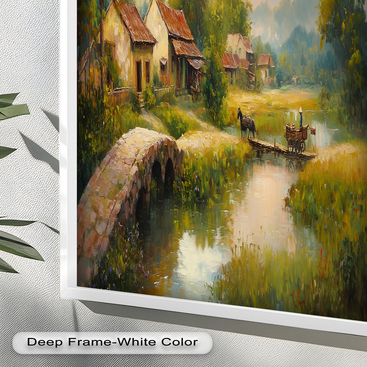 Landscape in Autumn – Serene Countryside Oil Painting