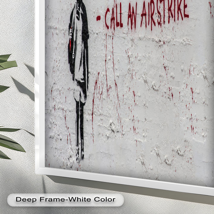 Call an Airstrike – Provocative Banksy Oil Painting