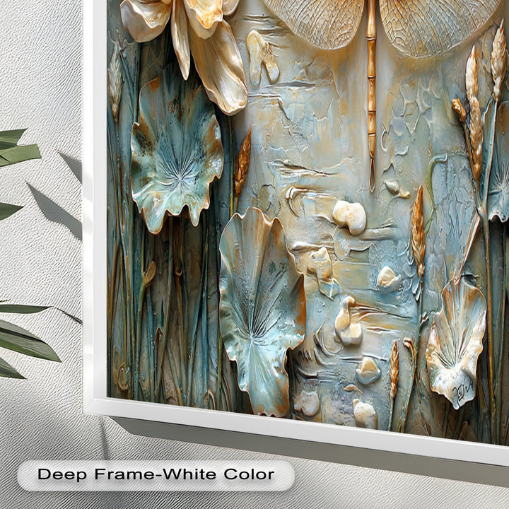Retro Dragonflies and Flowers – Elegant Nature-Inspired Oil Painting