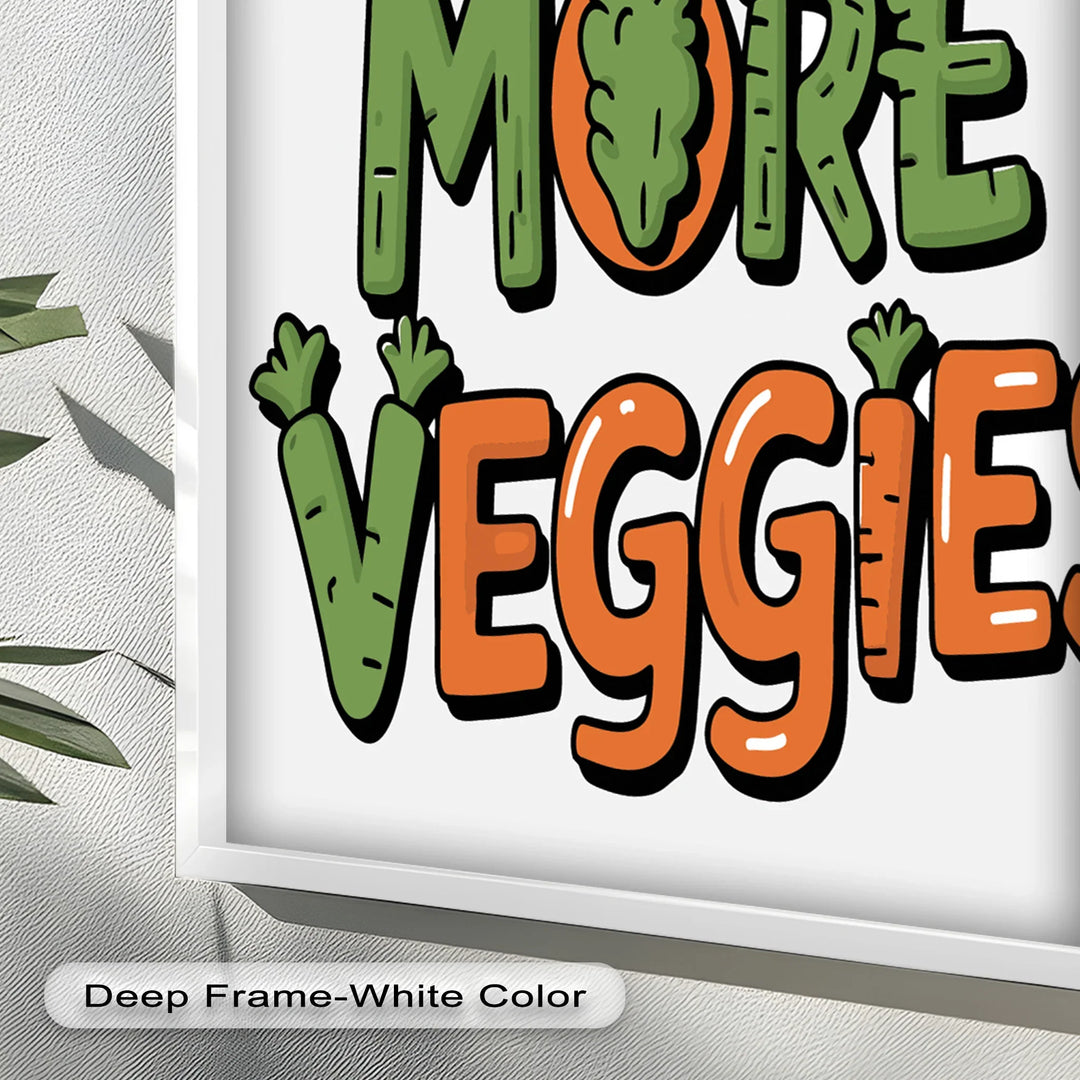 Eat More Veggies – Colorful Letters Oil Painting - MyPhotoStation