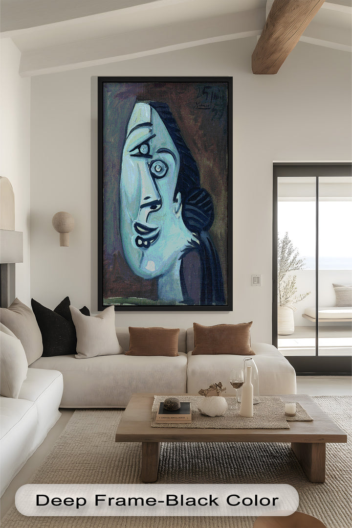Twilight Gaze – Surreal Blue Picasso Oil Painting