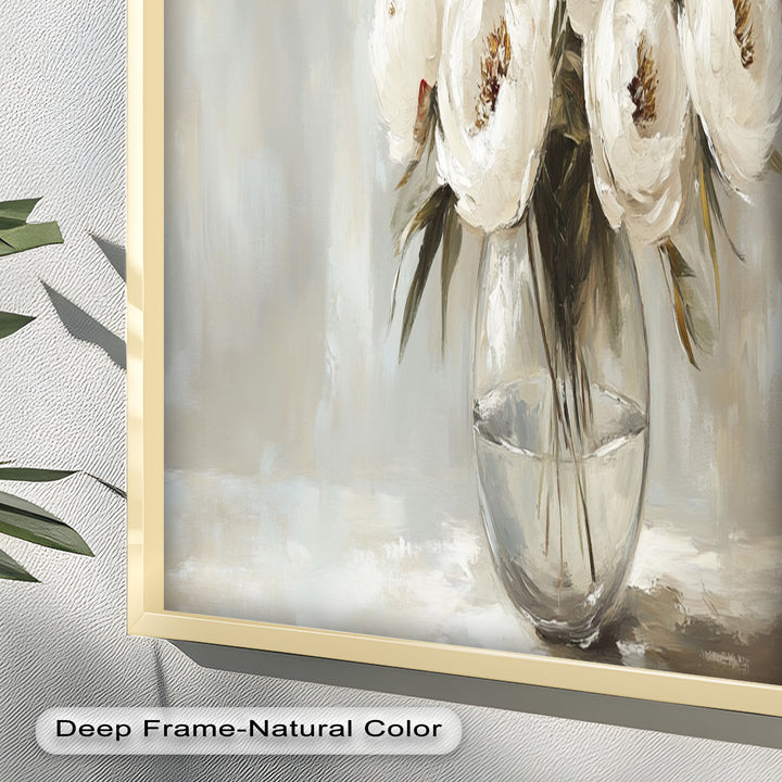 White Peony Bouquet – Floral Oil Paintings