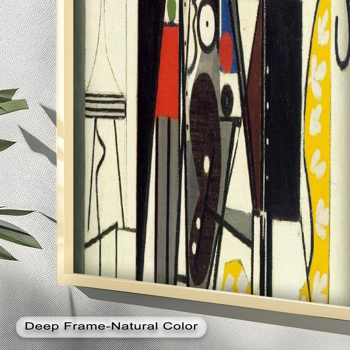 Abstract Figures and Forms by Le Corbusier-Geometric Oil Painting