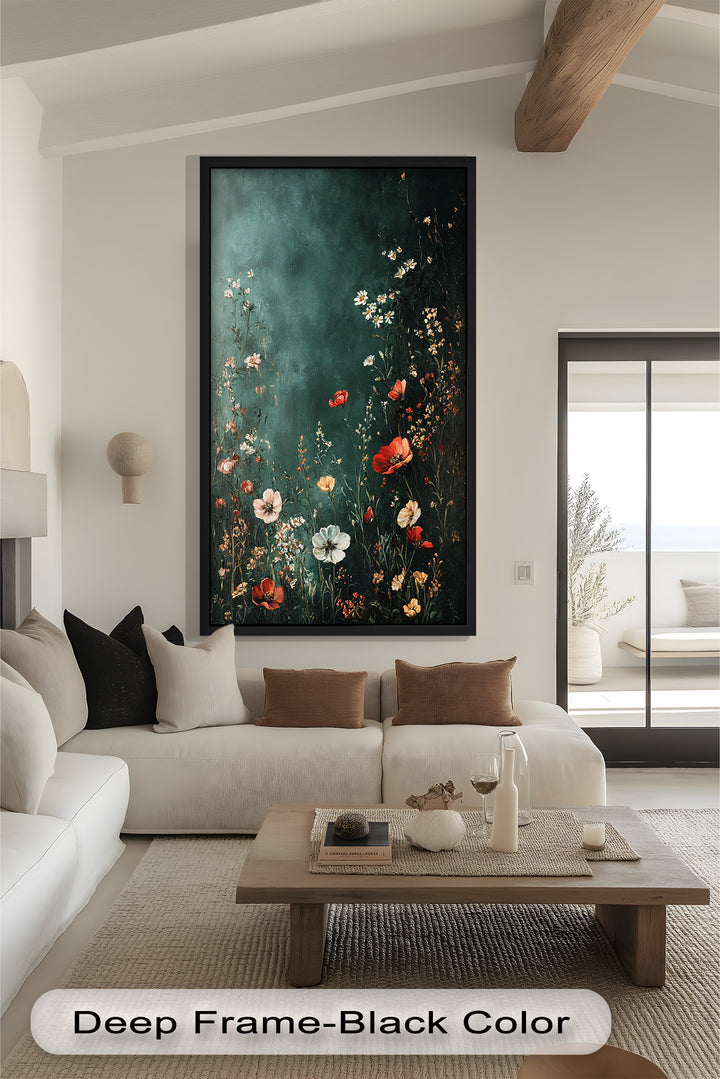 Wild Bloom Serenity – Vintage Blumenölgemälde