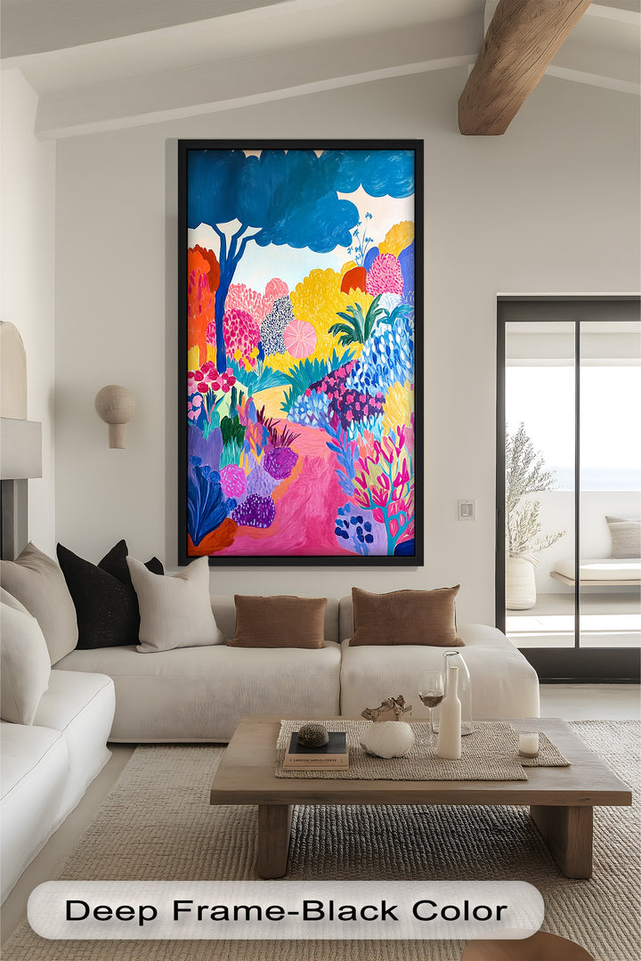 Vibrant Fauvist Garden – Expressive Nature Oil Painting