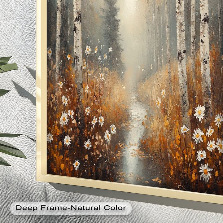 Golden Fall Leaves – Serene Autumn Oil Painting