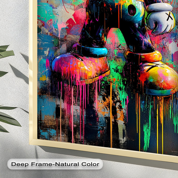 KAWS Street Blaster – Graffiti Pop Oil Painting