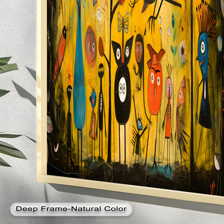 Whimsy in the Wild – Surreal Forest Creature Picasso Oil Painting
