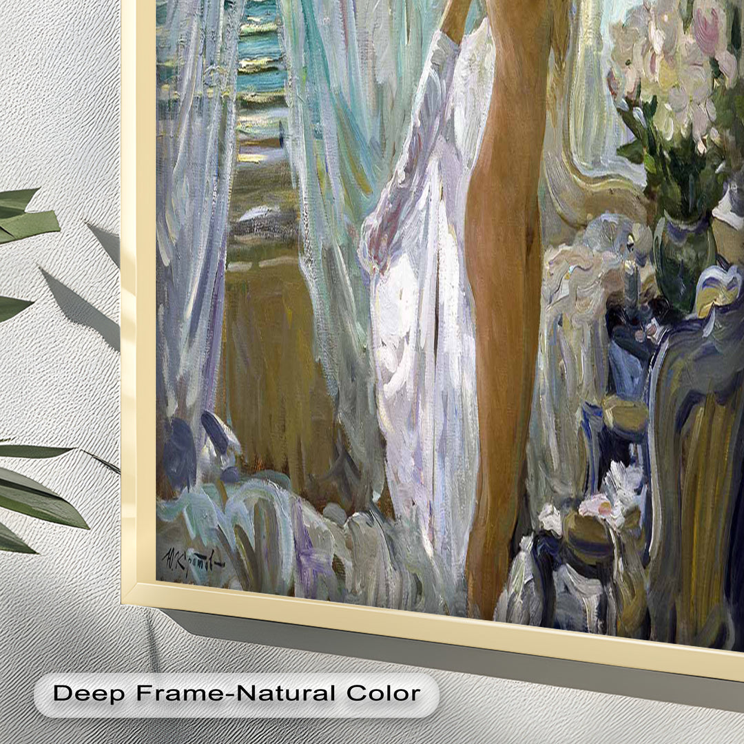 Whispers of Morning Light – Romantic Nude Interior Oil Painting