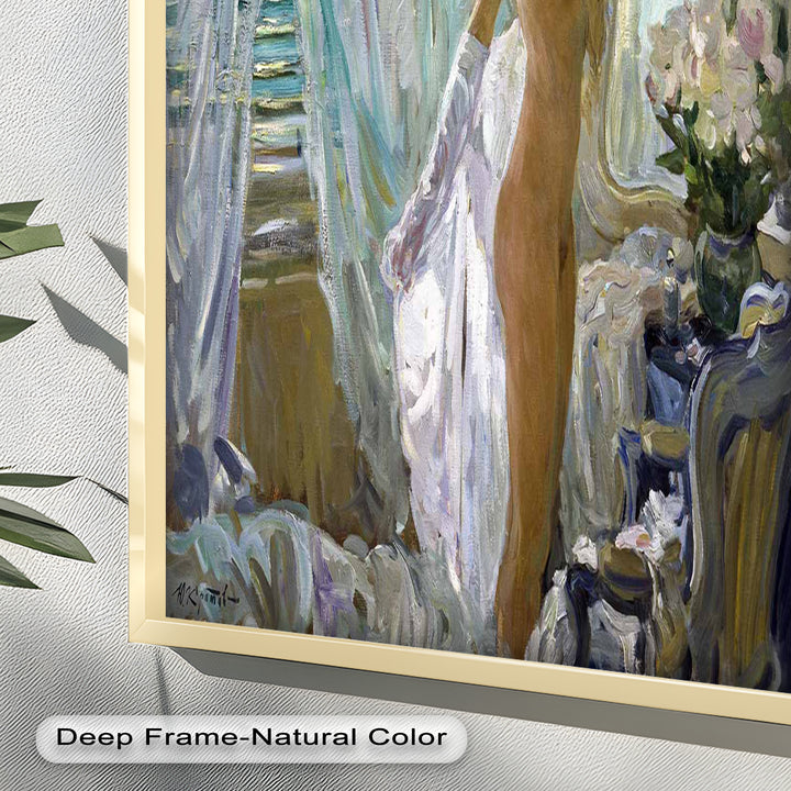 Whispers of Morning Light – Romantic Nude Interior Oil Painting