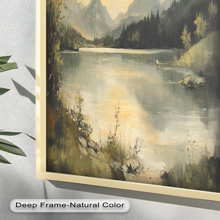 Vintage Wild River – Landscape Oil Painting