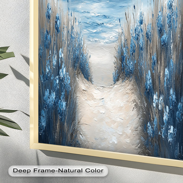 Coastal Beach Path Wall Art – Landscape Oil Painting