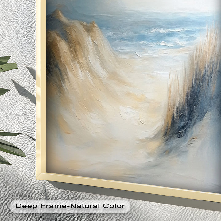 Coastal Beach Seagulls – Tranquil Seascape Oil Painting
