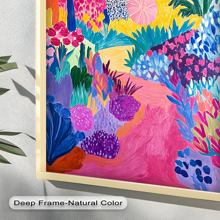 Dreamy Garden Path - Modern Oil Painting